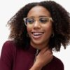 computer eyewear-champaine color women model